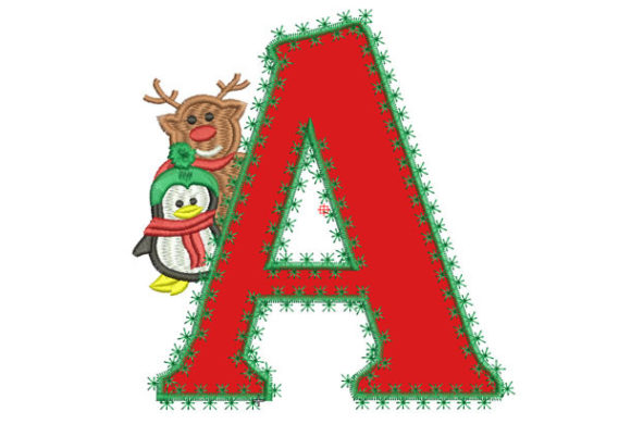 Reviewing Christmas Font Letter a for Business Merch