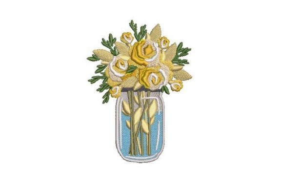 Reviewing Flower Bouquet in a Mason for Holiday Sales