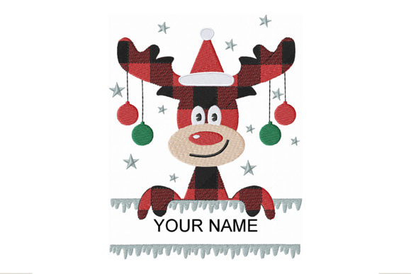 Reviewing Frame for Monogram Christmas Moose