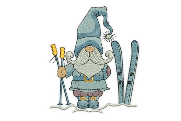 Ski Winter Gnome: A Cozy Embroidery Review