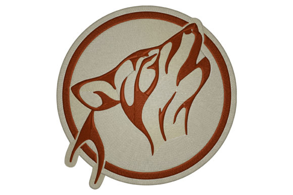 Wolf Stamp: A Bold Choice for Holiday Embroidery